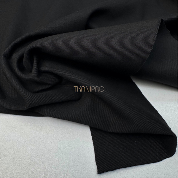 Хлопок твил стрейч цвет черный, арт. IKM4402-36