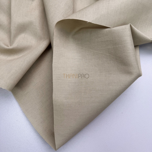 Хлопок поплин стрейч цвет бежевый, арт. TC2037-8