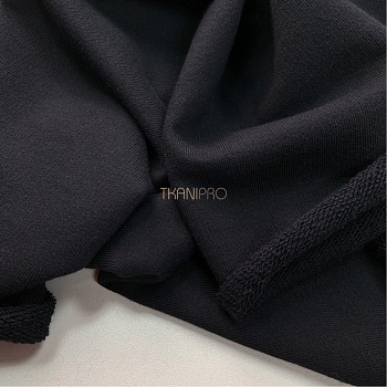 Футер 3 нитка петля хлопок цвет черный, арт. DF2150-12