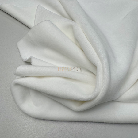 Ткань велюр цвет молочный, арт. PKV2070-1