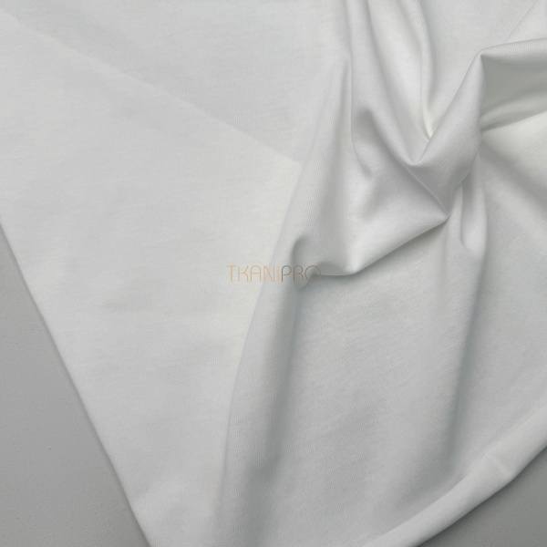 Кулирка плотная мерсеризованный хлопок цвет молочный, арт. DK4101-1