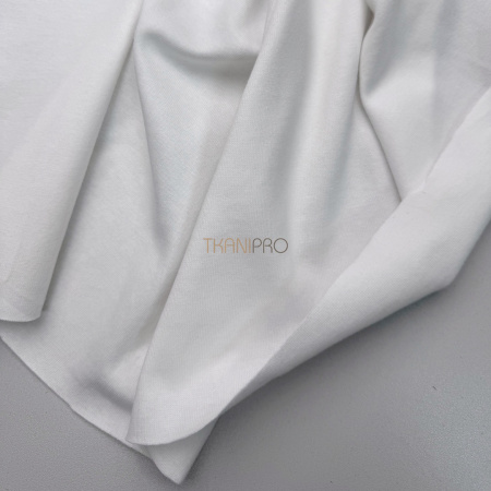 Трикотаж рибана цвет молочный, арт. DB5014-1