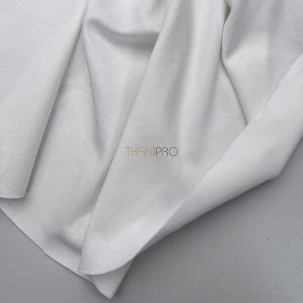 Трикотаж рибана цвет молочный, арт. DB5014-1