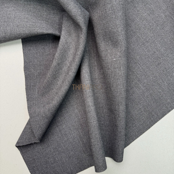 Костюмный твил с хлопком стрейч цвет серый, арт. KL3101-15