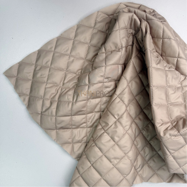 Стеганая ткань на синтепоне цвет бежевый, арт. PS2291-16