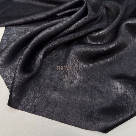 Плательная блузочная ткань металлик  цвет черный арт. BHC1202-6