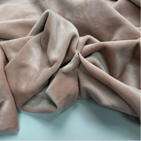 Ткань велюр, арт. PKV2057-19 цвет бежевый персиковый