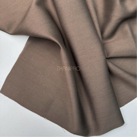 Вискоза плательная с шерстью цвет коричневый, арт. LB5001-27