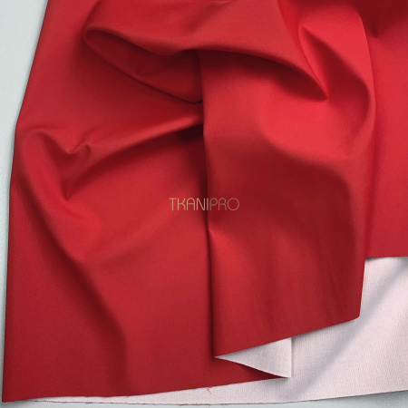 Плащевая ткань пич бондинг, арт. PL3232-125 цвет красный