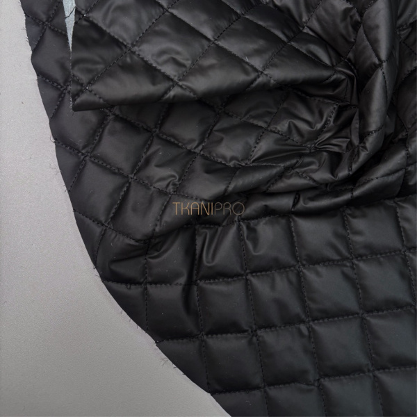 Стеганая ткань на синтепоне цвет черный, арт. PS2295-16