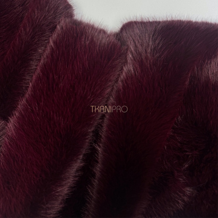 Соболь искусственный мех цвет бордовый, арт. EN312-11