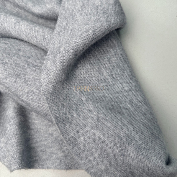 Трикотаж софт под ангору двусторонний, арт. WD2031-6 цвет голубой меланж