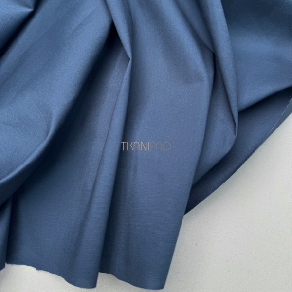 Хлопок поплин стрейч цвет синий, арт. TC2036-4