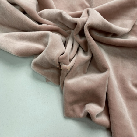 Ткань велюр, арт. PKV2057-19 цвет бежевый персиковый