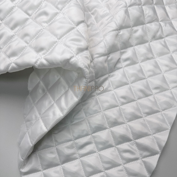 Стеганая ткань на синтепоне цвет белый, арт. IPS2019-1