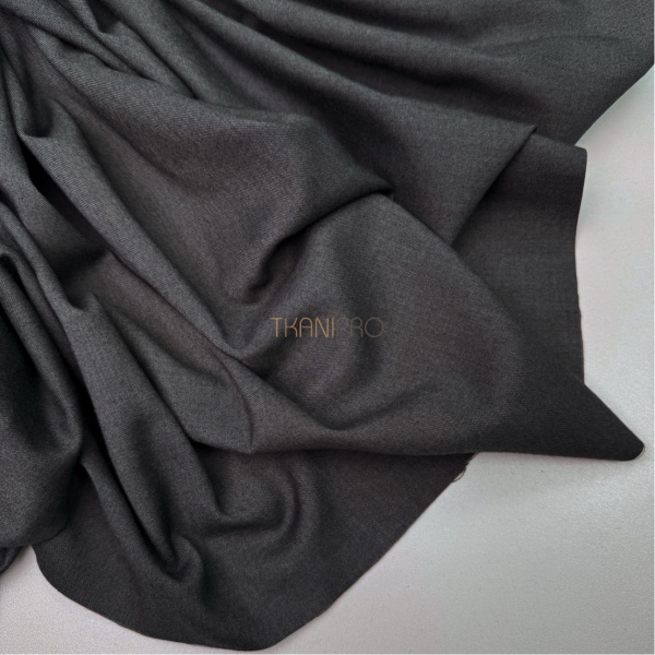 Костюмная поливискоза твил цвет серый графит, арт. KL2053-5