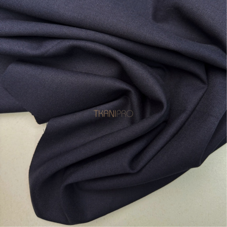 Костюмный твил с хлопком стрейч цвет синий, арт. KL3101-18