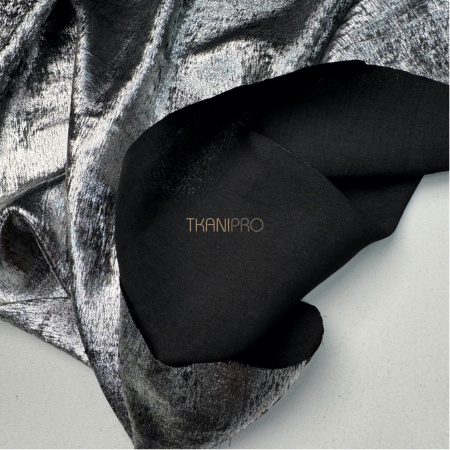 Плательная блузочная ткань металлик арт. BHC1001-4 цвет серый