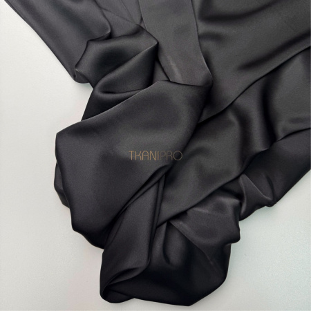 Шелк искусственный цвет черный, арт. S2149-3