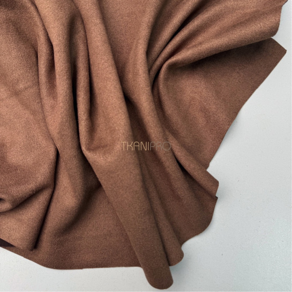 Замша на скубе коричневая, арт. M1344-6