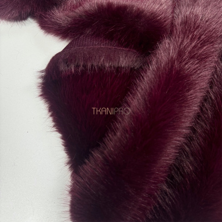 Соболь искусственный мех цвет бордовый, арт. EN312-11