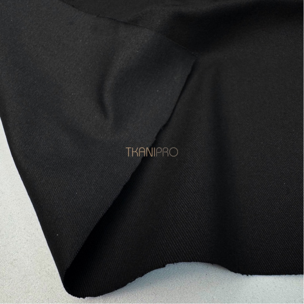 Хлопок твил стрейч цвет черный, арт. IKM4402-36