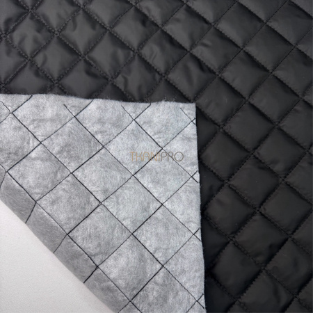 Стеганая ткань на синтепоне цвет черный, арт. PS2295-16