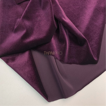Бархат стрейч, арт. KV3135-5 цвет фиолетовый