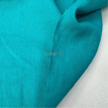 Ткань лён с вискозой цвет бирюзовый, арт. L2150-12