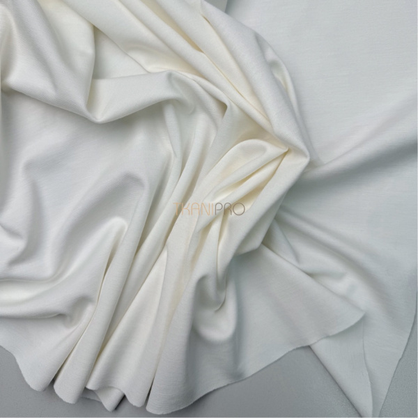 Трикотаж джерси с нейлоном цвет молочный, арт. DN3104-1