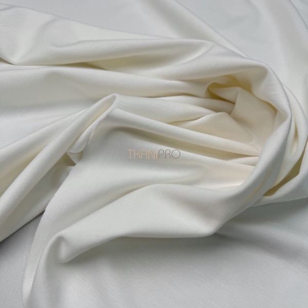 Трикотаж джерси с нейлоном цвет молочный, арт. DN3104-1