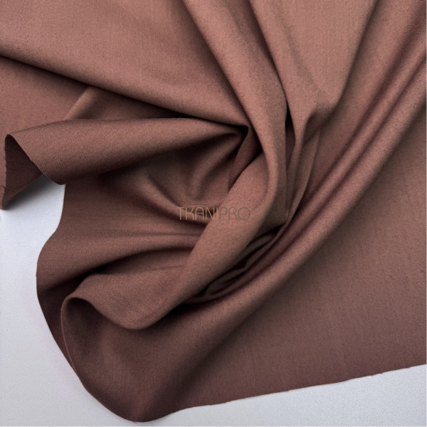 Костюмная поливискоза твил цвет шоколадный, арт. KL2053-7