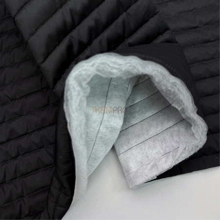 Стеганый хлопок черный, арт. TCS2135-42