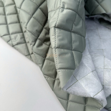 Мерные лоскуты Стеганая ткань на синтепоне Ромб 3,5*3,5 цвет шалфейный, арт. PS2120-31