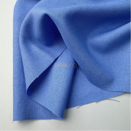 Ткань лён с вискозой цвет голубой васильковый, арт. L2156-21