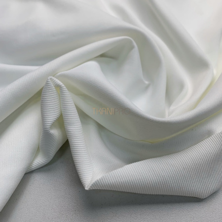 Трикотаж бифлекс в рубчик цвет молочный, арт. TM2112-2