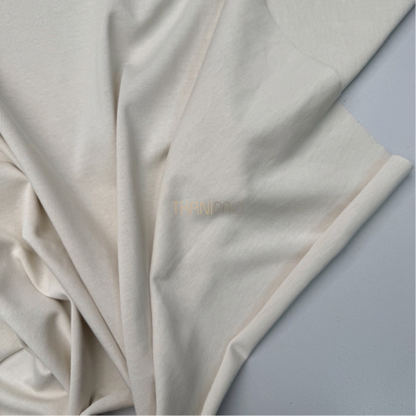 Кулирка плотная мерсеризованный хлопок цвет кремовый, арт. DK4101-4