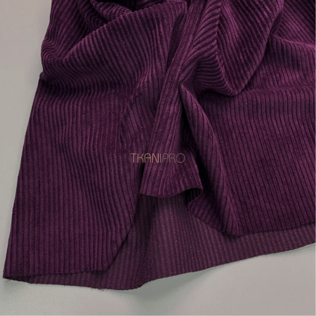 Ткань вельвет цвет фиолетовый, арт. KV5350-27