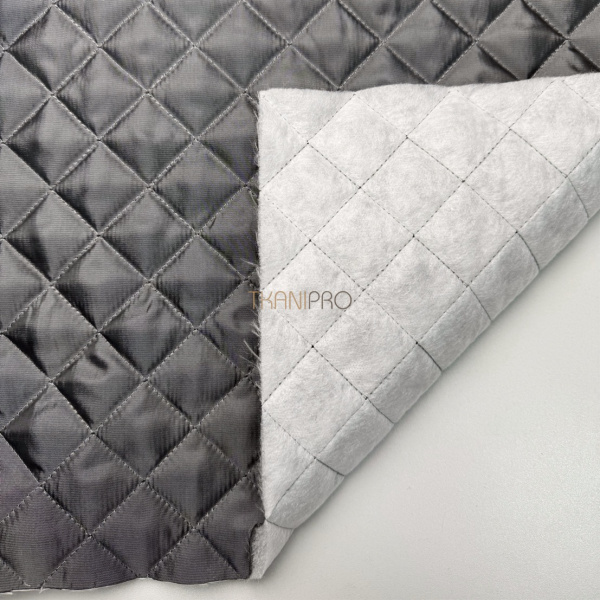 Стеганая ткань на синтепоне цвет серый, арт. IPS2016-3