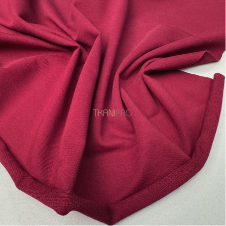 Футер двунитка петля хлопок цвет бордовый вишневый, арт. DF3710-24