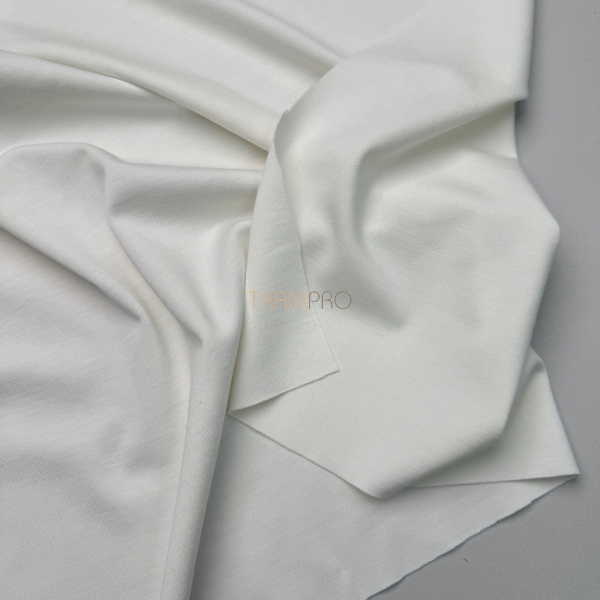 Трикотаж джерси с нейлоном цвет молочный, арт. DN3104-1