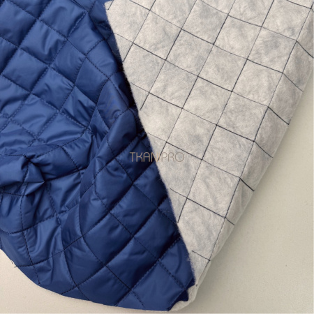 Стеганая ткань на синтепоне цвет синий электрик, арт. PS2120-80