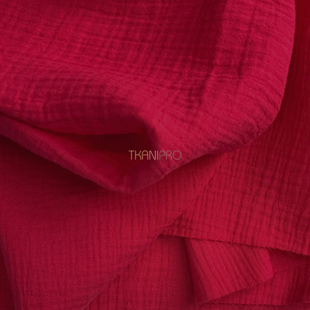 Муслин двухслойный, арт. MC4133-24 цвет красный