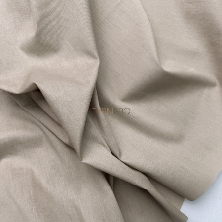 Хлопок поплин стрейч цвет бежевый, арт. TC2037-8