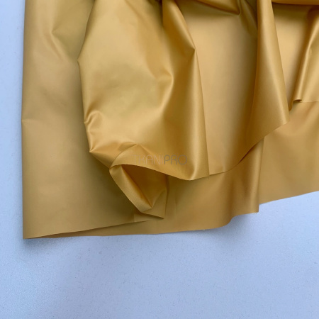Ткань плащевая дюспо матовая, арт. PL2284-19 цвет охра горчичный