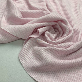 Трикотаж в рубчик цвет розовый меланж, арт. WD3105-4