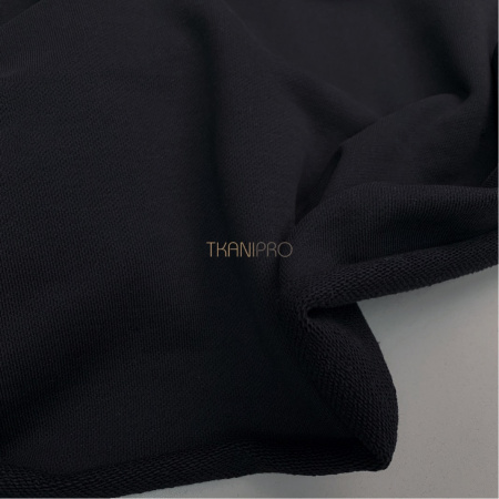 Футер трехнитка петля плотный 549 г/м2, арт. DF5015-1 цвет черный