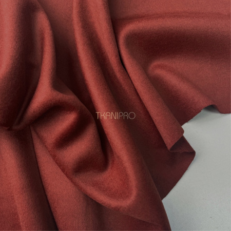 Ткань пальтовая с шерстью цвет кирпичный, арт. IKC3024-1