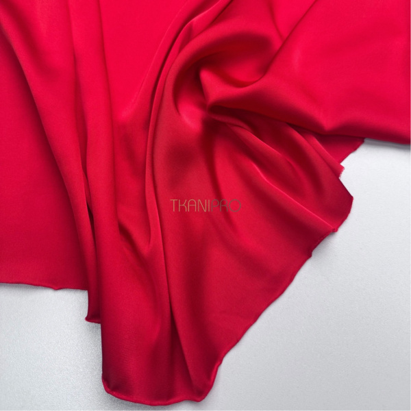 Шелк искусственный цвет рубиновый красный, арт. S2151-1