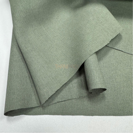 Ткань лён с вискозой цвет пыльный хаки, арт. L2156-12